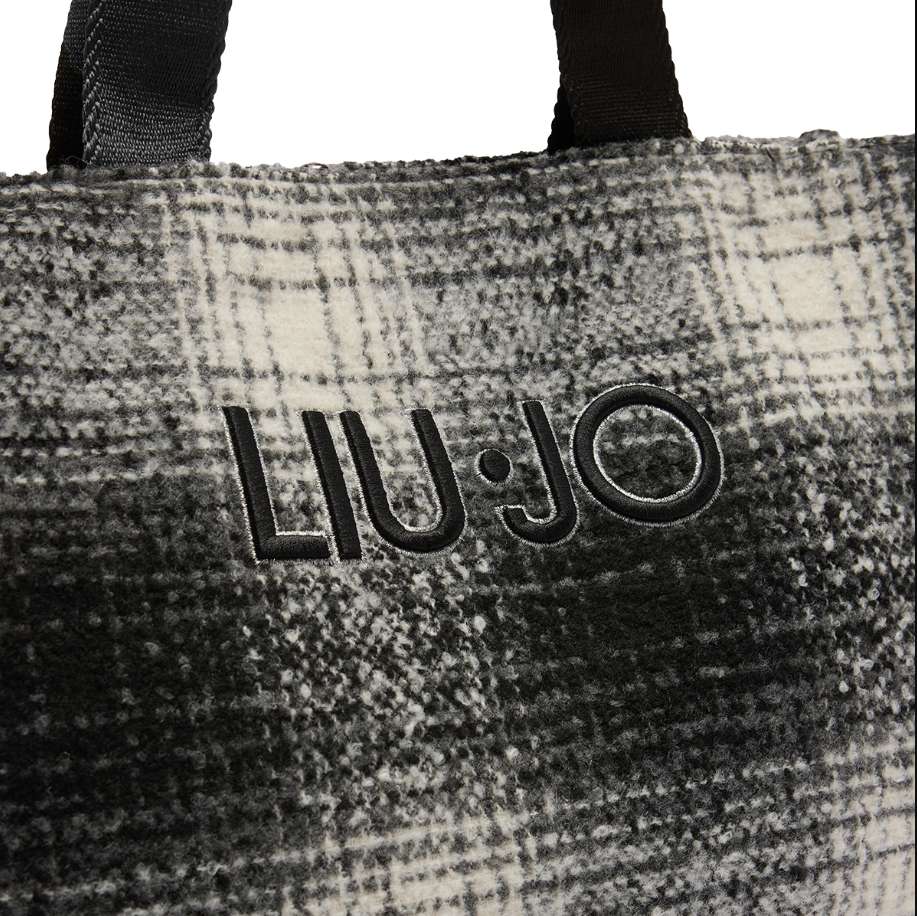 Borsa a mano Liu Jo L Tote 2F5027 T6089 Col R9449 Check Black